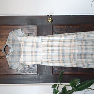 Women's Plaid Midi Dress